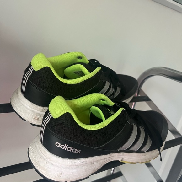 Adidas cloud foam city runners shoes lime green black bright neon athletic gym - Picture 6 of 8
